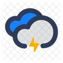Thunder Clouds Thunderstorm Stormy Weather Icon