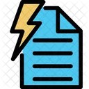 Thunder File Document Electricity Icon