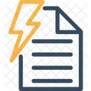 Thunder File Document Electricity Icon