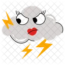 Thunder Cloud Nature Icon