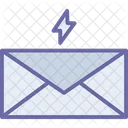 Thunder With Email Email Envelope Icon