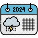 Thunderstorm Calendar 2024 Icon