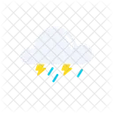 Thunderstorm Cloudy Windy Cloudy Icon