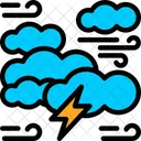 Thunderstorm Thunder And Lightning Stormy Weather Icon