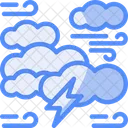 Thunderstorm Thunder And Lightning Stormy Weather Icon