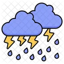 雷雨、屋外、嵐 アイコン