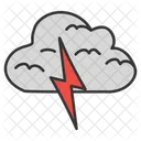 Thunderstorm Cloudburst Raining Storm Icon