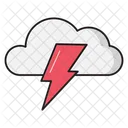 Cloud Storm Bolt Icon
