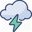 Thunderstorm Raining Dark Icon