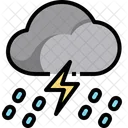 Thunderstorm Rainy Weather Rain Icon
