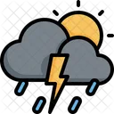 Thunderstorm Rain Raining Icon