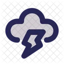 Showery Weather Storm Thunderbolt Icon