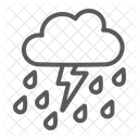 Thunderstorm Rain Weaher Icon