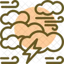Thunderstorm Thunder And Lightning Stormy Weather Icon