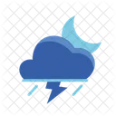 Thunderstorm Night Weather Cloud Icon