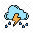 Thunderstorm Rain  Icon