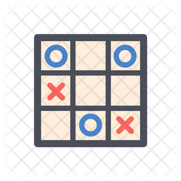 Tic Tac Toe Icon - Download in Colored Outline Style