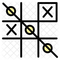 Tic Tac Toe Icon - Download in Colored Outline Style