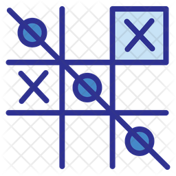 Tic Tac Toe Icon - Download in Colored Outline Style