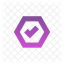 Tick Hexagon Icon