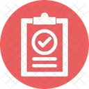 Tick On Sheet Approved Action Plan Icon