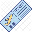 Blank Pass Boarding Pass Passenger Badge Icône