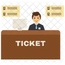 Ticket Counter Ticketing Booking Icon