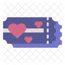 Ticket Romance Love Icon