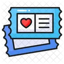 Ticket Heart Love Icon
