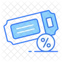 Ticket Discount Coupon Icon