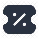 Ticket Percent Discount Offer Icon