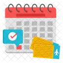 Ticket Schedule Planner Almanac Icon