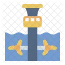 Tidal Power Ocean Energy Underwater Turbine Icon