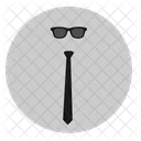Tie Glasses Dress Icon