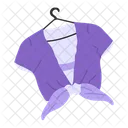 Tie Top Knotted Front Clothing Icon