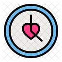 Tiempo Reloj Corazon Icon