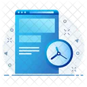 Tiempo De Pagina Reloj Documento Icon