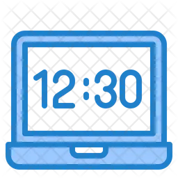 Tiempo de la computadora portátil  Icono