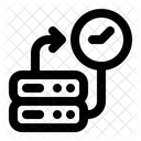 Tiempo Real Base De Datos Almacenamiento De Datos Icono