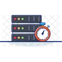 Hora Del Servidor Reloj Base De Datos Icono