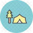 Campamento Bosque Arbol Icono