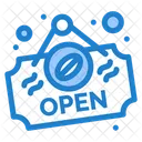 Tienda abierta  Icono