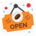 Tienda Abierta Tablero Abierto Tablero Para Colgar Icono