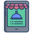 Tienda de alimentos en línea Icono