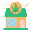 Tienda De Cannabis Hojas Cannabidiol Icono