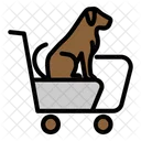 Carrito Tienda De Mascotas Perro Icono