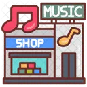 Tienda De Musica Negocio De La Musica Notas Musicales Icono