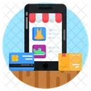 Compras En Linea Tienda Movil Mcommerce Icono