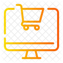 Tienda En Linea Carrito De Compras Computadora Icono