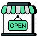 Tienda De Tablero Abierto Tablero Para Colgar Tablero De Informacion Icono